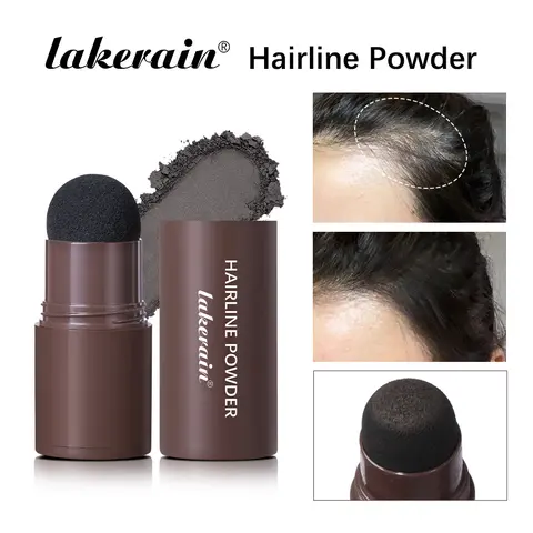 Cosmetic Hairline Powder - Alcohol-Free, No-Bleach Alternative Dye, Thinning & Balding Hair Solution, Receding Hairline Fix, Easy-To-Apply At-Home Daily Haircare Styling Product with Natural & Polished Finish, Hair Powder For Thinning Hair