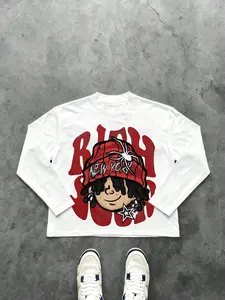 Men's Slim Fit Long Sleeve Crewneck Graphic T-Shirt, Graffiti Spider Hat Print, Streetwear, Street Style, All Seasons, Casual Daily Wear, Unisex