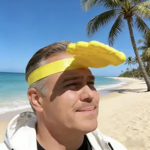 Hand-Shaped Palm Shield Sun Visor, Unisex Fit Adjustable Size EVA Polymer Eye Protection Headband, Playful Shape Creative Sunshade for Beach, Outdoor Photography, Summer Sports & Outdoor Essential,summervibes