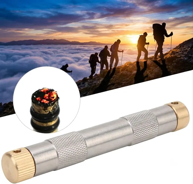 Fire Piston Manual Ignition Tube, Lightweight Survival Fire Starter | Emergency Outdoor Gear for Camping, Bushcraft, Backpacking, Wood Stove, Educational Science Lesson Tool for Campers and Preppers