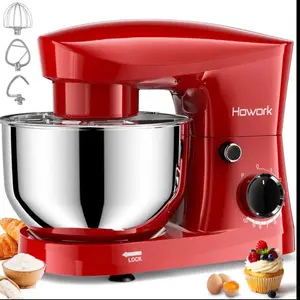 HOWORK Stand Mixer 10-Speed 5QT Electric Kitchen Mixer with Dishwasher-Safe Dough Hooks, Commercial Mixers, Flat Beaters, Wire Whip & Pouring Shield Attachments for Most Home Cooks