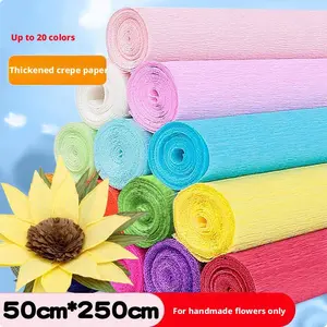 Curled edge colored crepe paper, DIY handmade folding paper, thickened paper for carnations and roses, hand-kneaded paper Gift Wrapping Supplies Gift Box Filler Flower Gift Bags