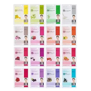 DERMAL 16 Combo Pack B Collagen Essence Korean Face Mask - Hydrating & Soothing Facial Mask with Panthenol - Hypoallergenic Self Care Sheet Mask for All Skin Types - Natural Home Spa Treatment Masks