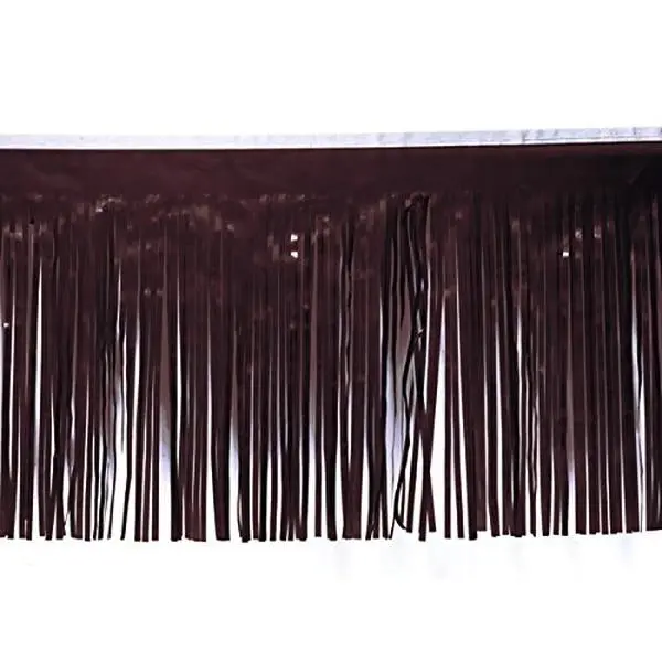 Anderson's Lightweight Vinyl Brown Fringe Trim - 15" x 10' Shiny Decoration for Birthday Party Banners, Outdoors, Event Décor
