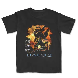 Halo 2 T-Shirt Graphic Tee, Game Shirt, Gift T-shirt, Y2k, Unisex Cotton Top Menswear Womenwear Streetwear Cotton Comfort