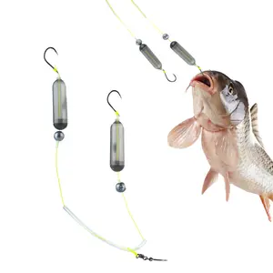 5-Piece European Anti-Hook Bottom Hook Fishing Set, Soft Tube Rods, Float Tubes, Pe Line & Dual Hooks for Carp Fishing