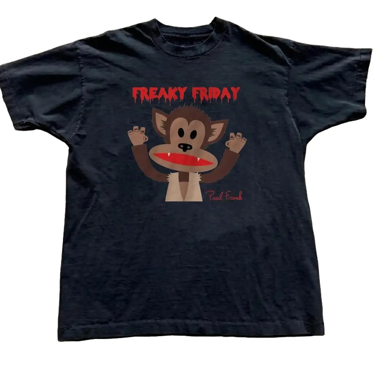 Paul Frank Freaky Friday Werewolf Horror Halloween Graphic BABY TEE Trendy Y2K Women T-shirt