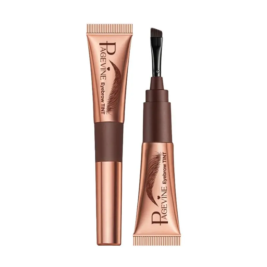 PAGEVINE Semi-Permanent Eyebrow Gel Tint, Peel-Off Brow Color Stain, Long-Lasting Waterproof Smudge-Proof Daily Brow Filler for Natural-Look Makeup, Tinted Brow Gel, Eyebrow Tint Cosmetic