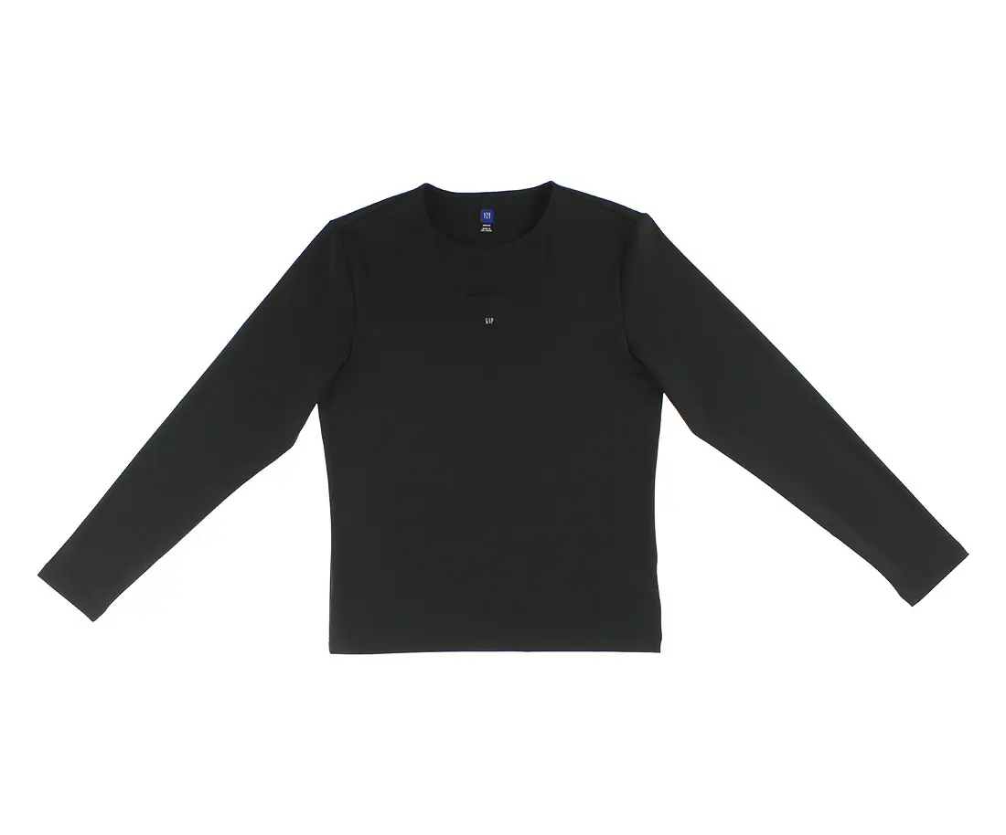 GAP x Yeezy Women's Second Skin Crewneck Top, Long Sleeve Activewear with a Collab Street Vibe Fit, Round Neck