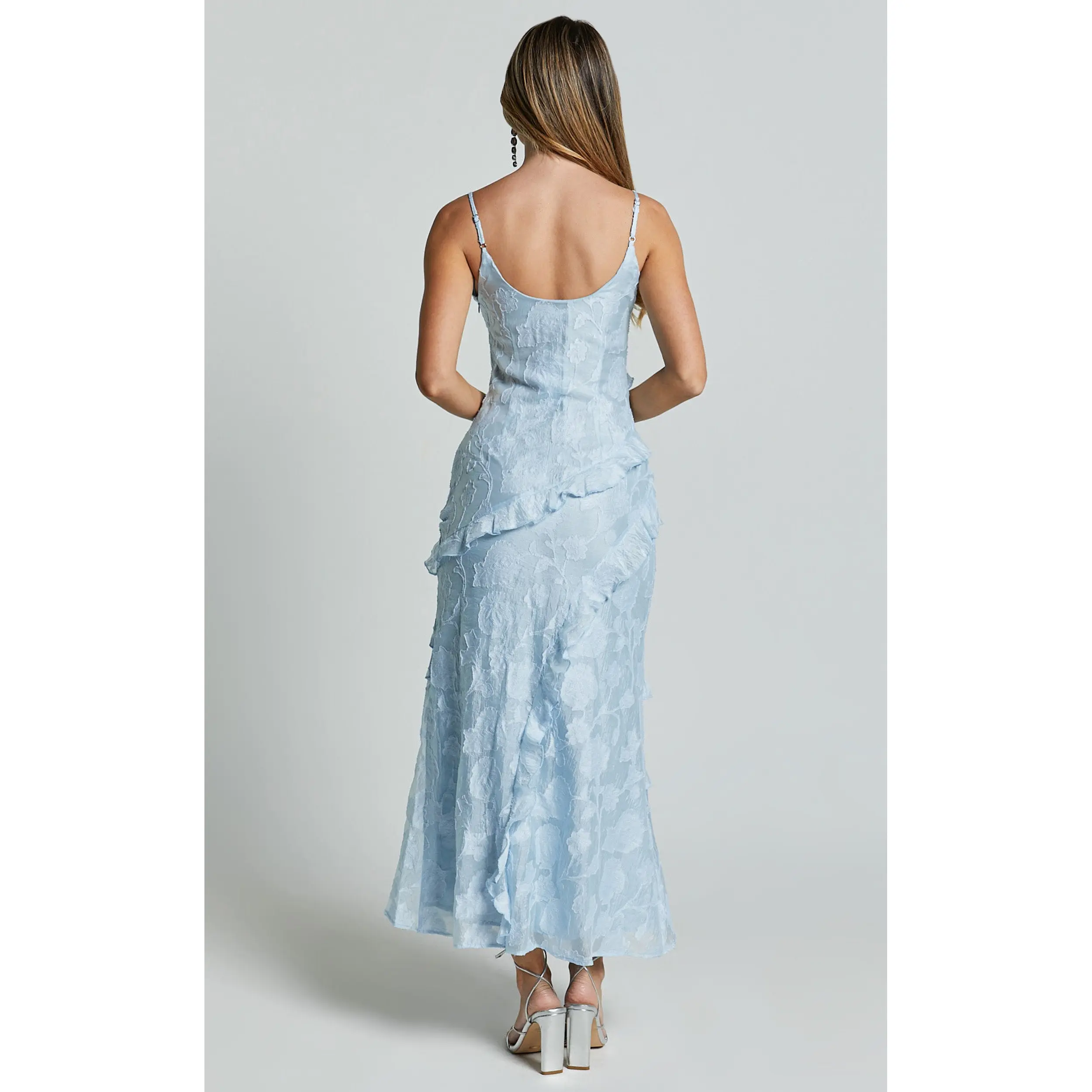 linen blend belted midi dress Skye Linen Dress