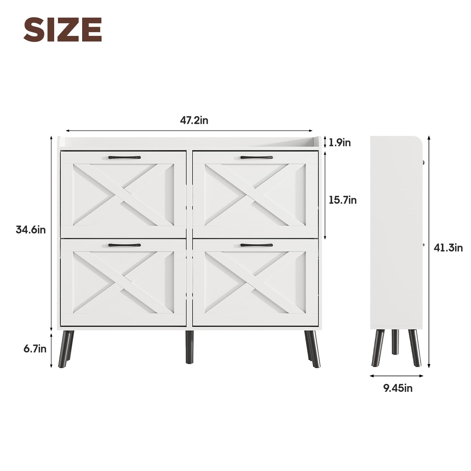 Vabches Large Rattan Shoe Storage Cabinet with Flip Drawers Freestanding Shoe Organizer for Entryway Hidden Golden Handles Rustic Oak Rattan Adjustable Garage Shelf Vabches Large Rattan Shoe Storage Cabinet with Flip Drawers Freestanding Shoe Organizer for Entryway Hidden Golden Handles Rustic Oak Rattan Adjustable Garage Shelf