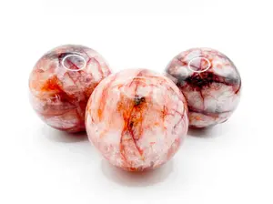 Natural Fire Quartz Sphere (1 Sphere) | 50mm Crystal Sphere | Crystals for Healing and Grounding | Crystals for Sacral Chakra, Root Chakra | Hematoid Quartz Crystals