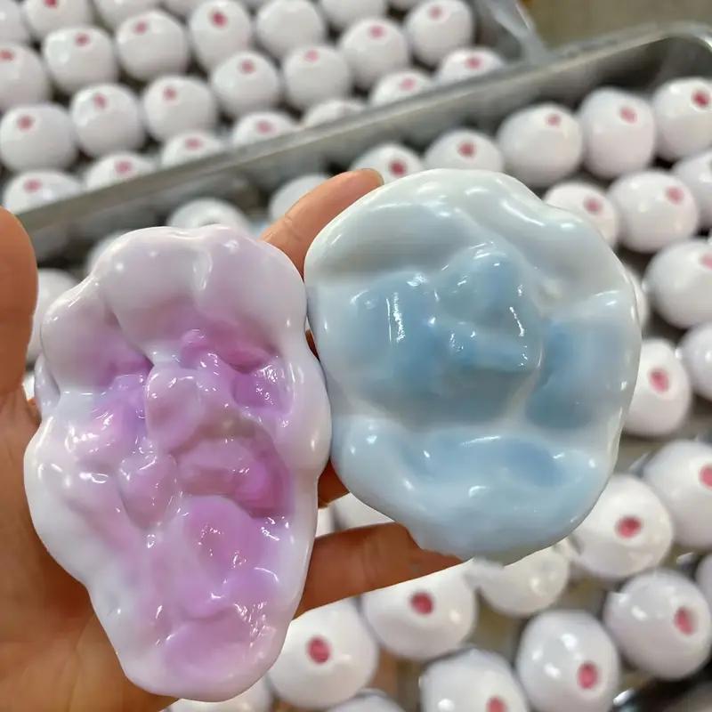 4 Mini Soft Stress Balls for Relaxation, Stress Relief Squishy, Slow-Response Jelly Fluid Squeeze Toys, Perfect for Christmas and Party Gifts, Various Soft Color Options