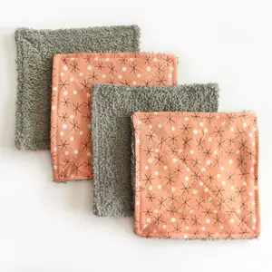 Pink Retro Reusable Fabric Dryer Sheets | Handmade Eco Friendly Make Up Remover Wipes