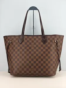Pre-owned Damier Ebene coated canvas Shoulder Bags Louis Vuitton Neverfull MM Damier Ebene Shoulder Bag【SP4029】