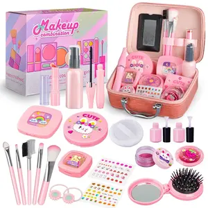 22pcs Kids Makeup Bag Set, Fun Role Play Toy, Pretend Play Set, Interactive Game, Ideal Gift for Ages 3-12, Birthday and Christmas, Educational Toy