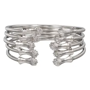 9-Piece Hip Hop Retro Cuff Bracelet Set - Spherical Open Bangle Stackable Fashion Jewelry