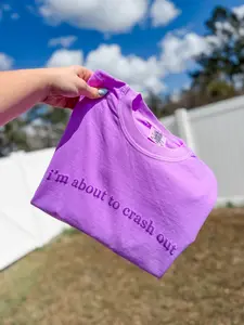 I’m About to Crash Out Puff Print Tee | Funny Graphic Shirt | Comfort Colors