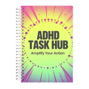 ADHD Planner Notebook for Focus Productivity Task Management 120 Pages 100gsm Paper Color Coded Sections Durable Spiral Bound Cover 8.5 x 5.9 Inches Goal Setting Task Prioritization Habit Tracking hobonichi  planner  adhd  fidgets