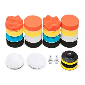 Car Foam Drill Polishing Pad Kit 22 PCS, 3 Inch Buffing Pads
