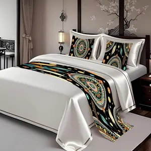 Floral Pattern Bed Runner, 3 Counts/set Soft Durable Bed Runner, Bedding Supplies for Home Living Room & Bedroom & Hotel