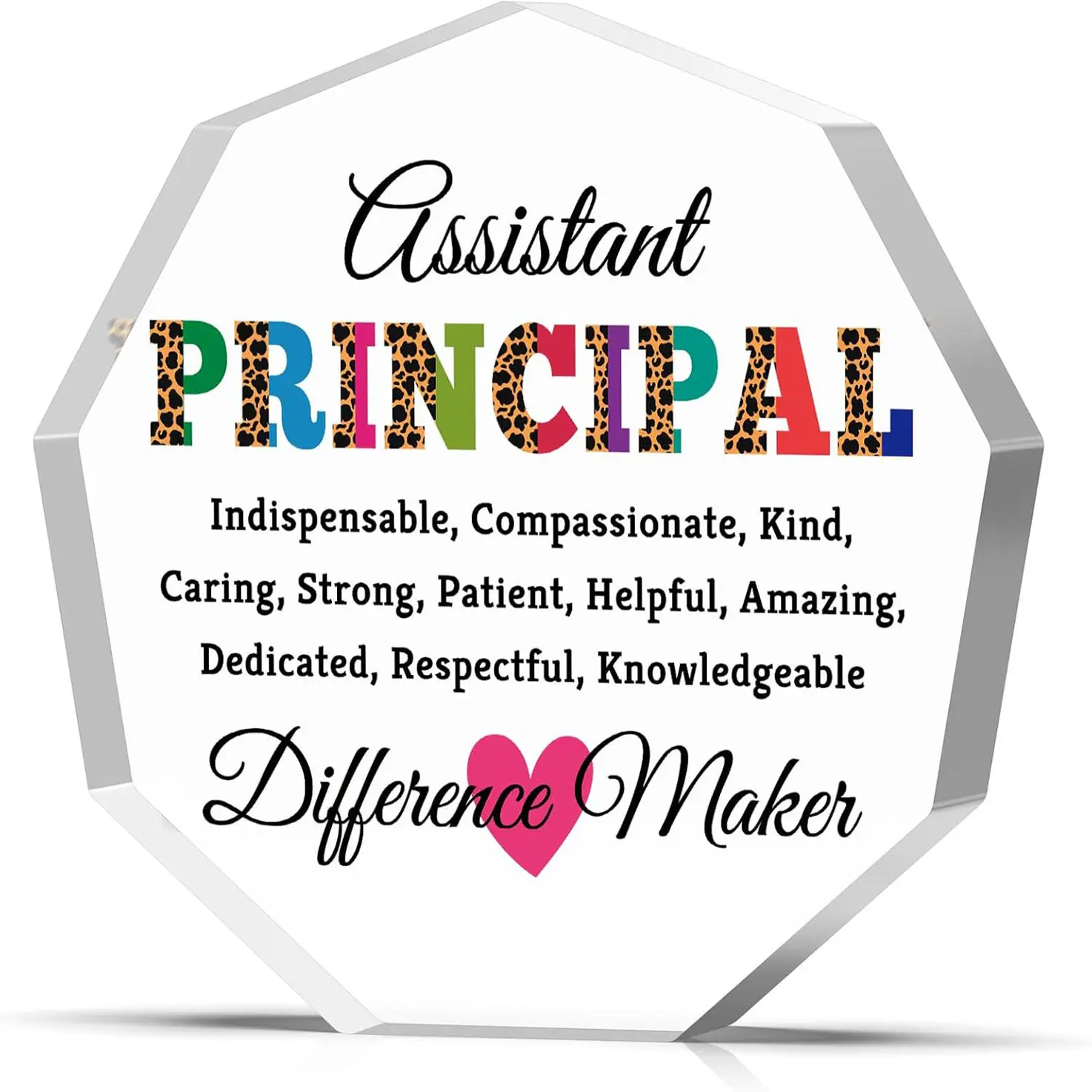 Assistant Principal Gifts for Women Men Desk Decorative Sign Assistant Principal Appreciation Gifts Principals Day Teachers Day Graduation Birthday Retirement Gift for Principals Acrylic Plaque Sign, Acrylic Decoration Sign