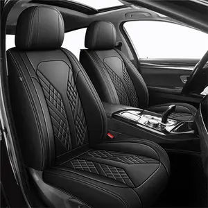 Luxury PU Leather Car Seat Covers Full Set - Waterproof Universal 2/5 Seats Protectors，Fit For Nissan /Honda /Civic /CRV /Hrv /Kia/Sorento/Toyota /Corolla /4Runner /Camry /Hyundai /Mazda | Anti-Slip Scratch-Resistant Car Interior