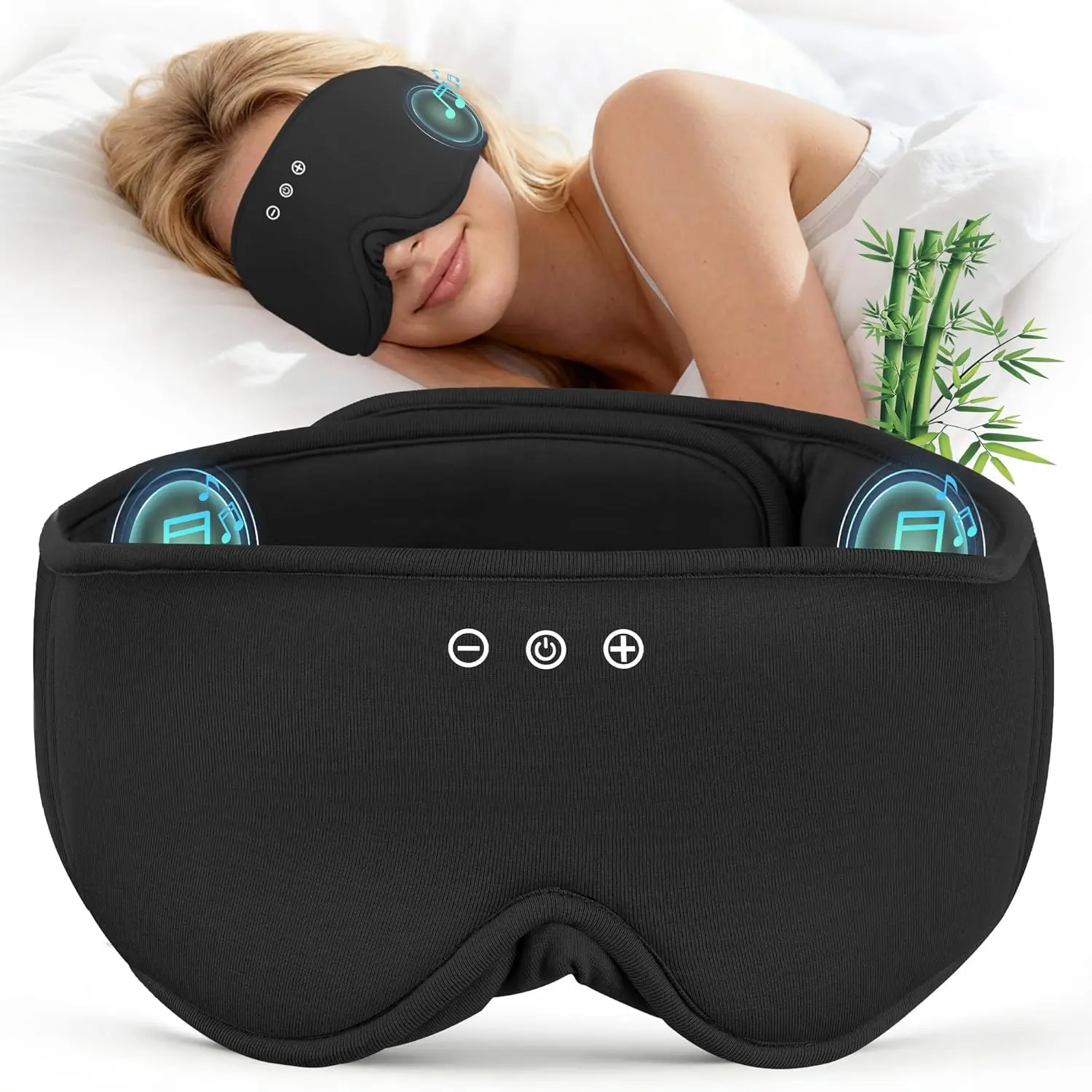 MUSICOZY 3D Advanced Eye Mask for Sleeping, Ultra Delicate Soft Skin Friendly Eye mask,100% Blackout Sleep Eye Mask for Sleep, Eyelash Extension Sleep mask, Sleeping Eye Masks for Men and Women