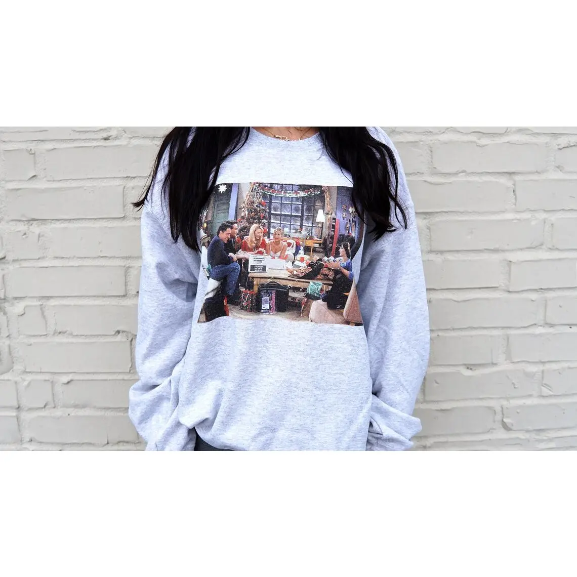 Friend Sweatshirt, Christmas Sweater, Cute Christmas Ugly Christmas, Holiday Sweater, Cute Winter Sweater