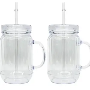 22oz Snow Globe Cup with Handle and Straw for Beverages
