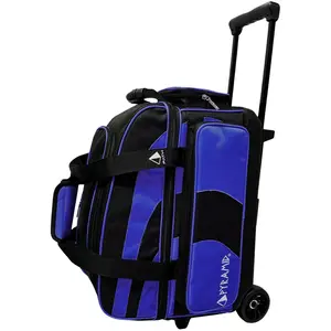 Pyramid Path Pro Deluxe Double Roller Bowling Bag (Black/Royal Blue)