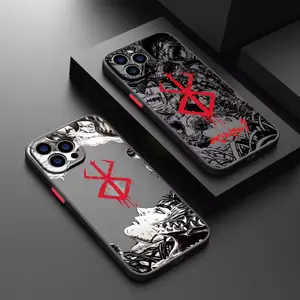 Berserk Comics Anime Transparent For iPhone Case 17 16 15 14 13 12 11 Pro Max Plus Anti-Drop Phone Y2K Cover