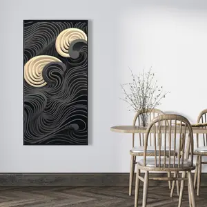 212 MAIN Beige Framed Layered Wall Art Print - 24x48 in Contemporary Artistic Decoration, Elegant Home Decor for Room, Ideal Gift (Home Supplies, Posters & Prints)