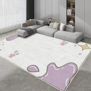 Velvet Rug with Simple Design Elements, Interchangeable Deep and Light Colors, Soft and Comfortable, Ideal for Living Room and Bedroom, Fluffy Rugs