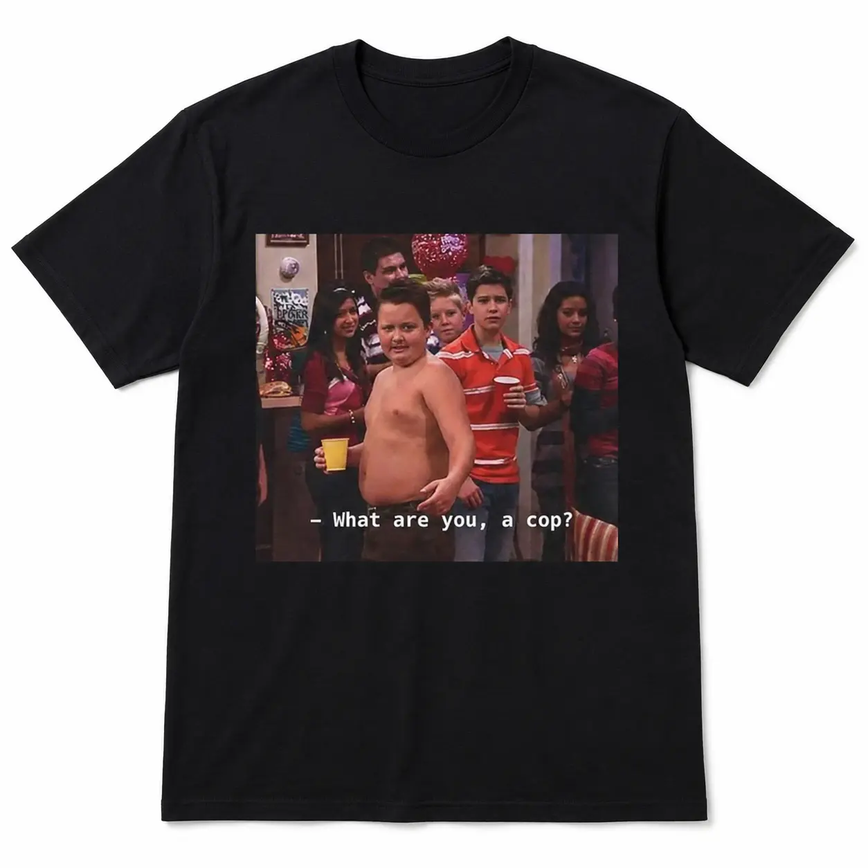 Gibby What are you a cop Unisex T-Shirt, Gibby Adult Casual T-Shirt Menswear Top Underwear Tshirt Streetwear Tropical