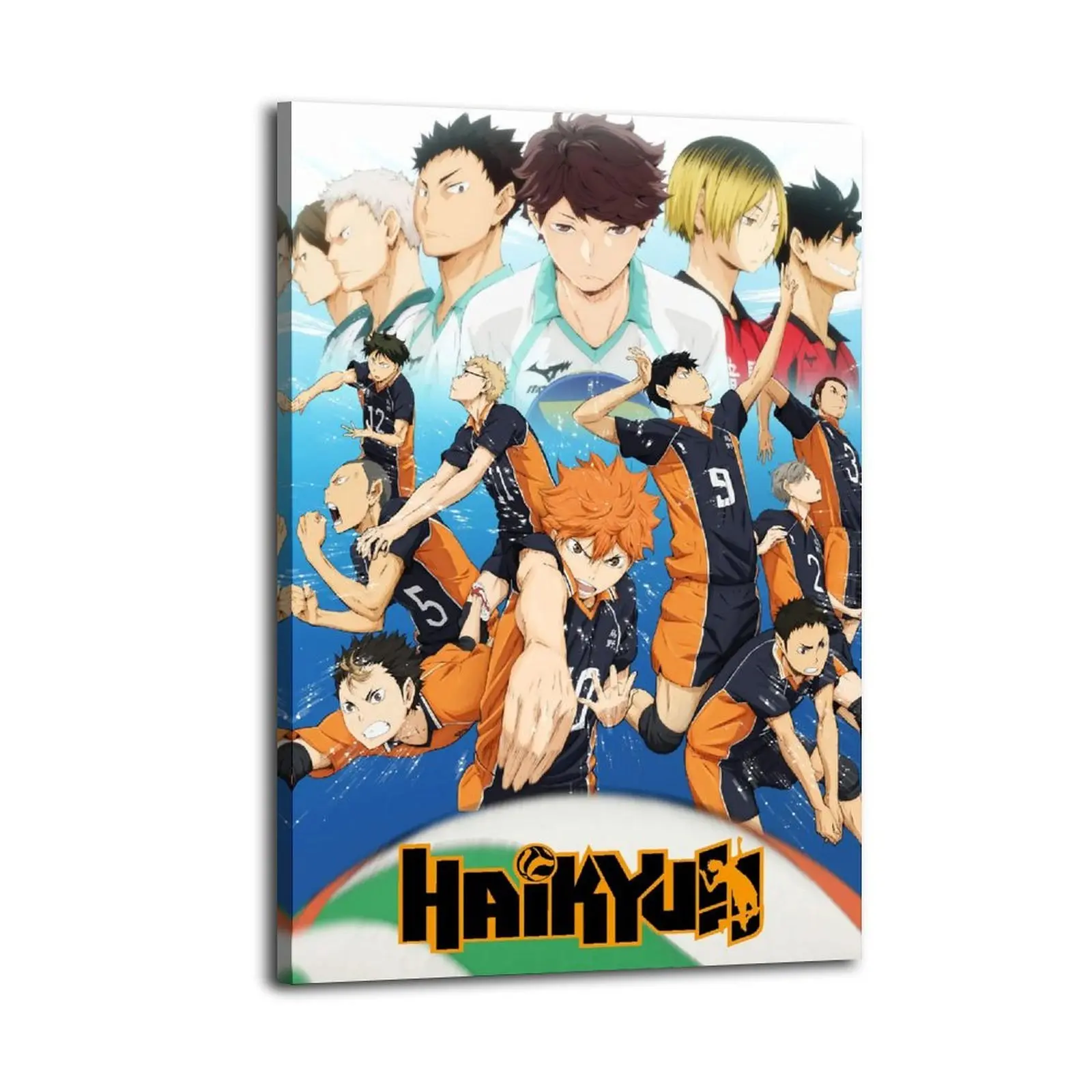 Haikyu Volleyball Frameless Canvas Wall Art, Wood Ornaments Home Decoration Gift for Living Room & Bedroom, Modern Aesthetic Posters & Prints for Office, Artistic