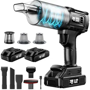 Car Vacuum Cordless, 35000PA Strong Suction Handheld Vacuum with 2 Detachable Batteries, 60Min Runtime Portable Vacuum Cleaner for Car Detailing, Pet Hair, Home Couch & Office, 350ML XL Dust Cup