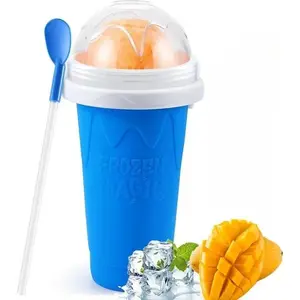 Slushy Maker Cup, Slushie Maker Cup Magic Quick Frozen Smoothies Cooling Cup Double Layer Cup, Homemade Milkshake Ice Cream Maker for Kids and Family,Durable Double Layer Outdoor Drink Cup