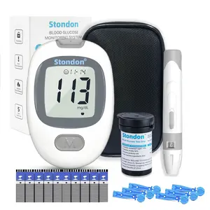 Glucose Monitor Kit, Diabetes Testing Kit, Blood Glucose Meter, 50 Glucometer Strips, 50 Lancets, Test Strips Blood Sugar Meter Glucometer