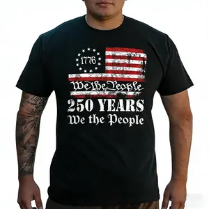 We The People T Shirt Celebrating 250th Independence Day Patriotic Gift for Men