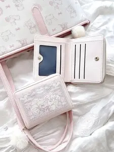 Timko Cute Design Wallet, Small Short Multi-Card Slot Two-Fold Coin Purse, Anti-Magnetic Card Holder, Adorable and Compact