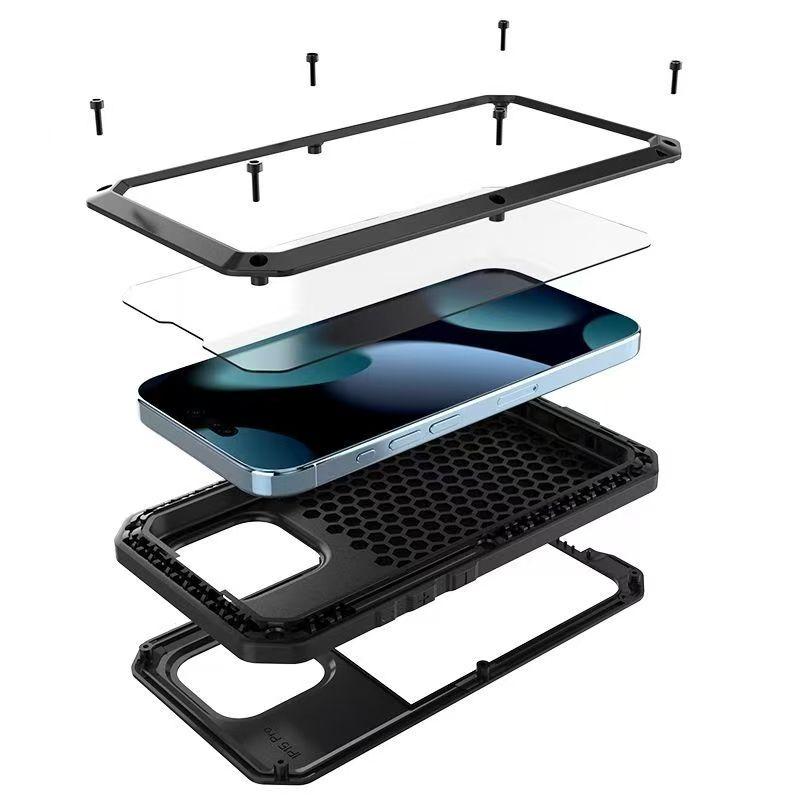 360° Full Body Protective iPhone Case, Waterproof Dustproof Shockproof Built-in Screen Protector, Magnetic Compatible Cover for iPhone 17/16/15/14/13/12/11/X Series