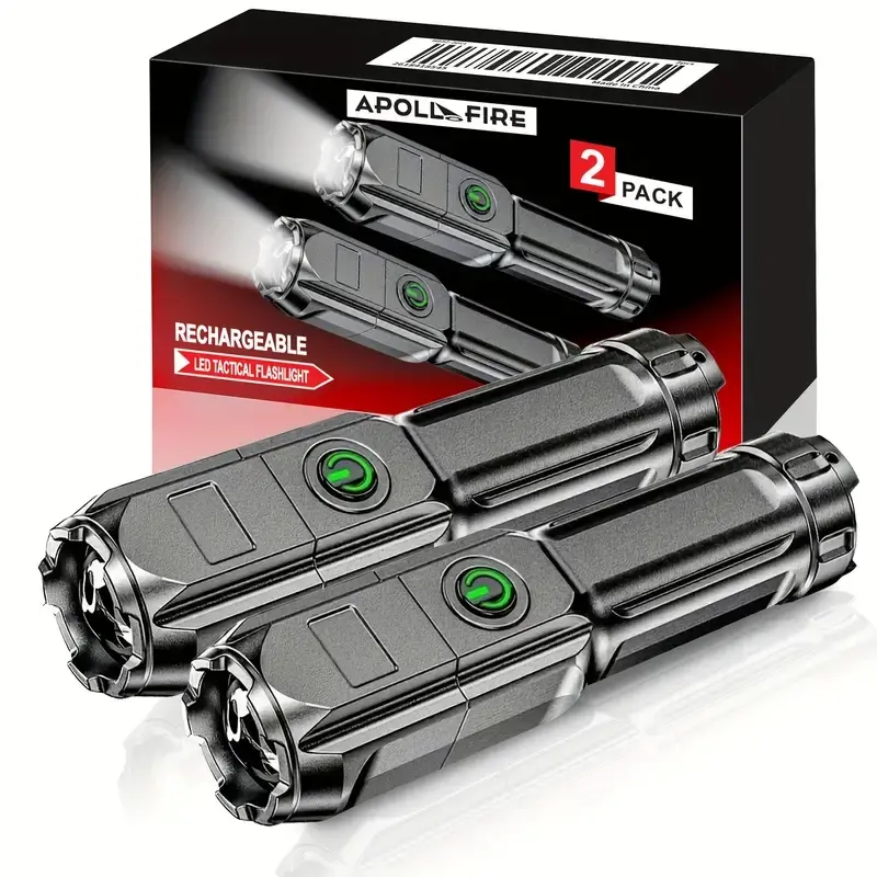 Anyice 1pc/2pcs Rechargeable Flashlights, Mini Zoomable Super Bright Flashlight, For Outdoor Camping Lighting