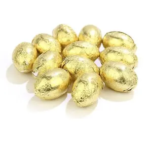 Gold Foil Wrapped Chocolate Eggs Milk Chocolate Candy 8 oz, 1, 2, 3 & 5 lb