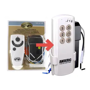 Substitute for Hampton Bay Universal 3-speed Ceiling Fan Remote Control Kit 70830 [63T-AC83T-KIT]