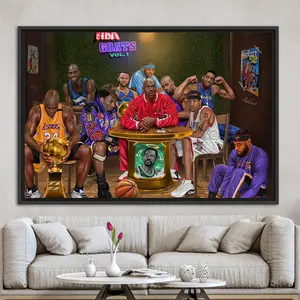 (NO FRAME) The Best Player Poster, Best Basketball Player Of All Time, Legends Painting Print, Sport Home Decor, Urban Art, Motivation Art Painting