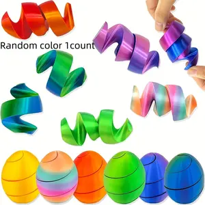 Colorful Art Statue, 3D Printed Gradient Swirl Sculpture, Vibrant Plastic Desktop Decor, Home & Office Decoration, Fun Stress Relief Gift