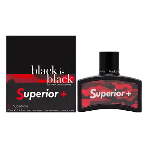 Black is Black Superior Plus by Nuparfums for Men 3.4 oz Eau de Toilette Spray