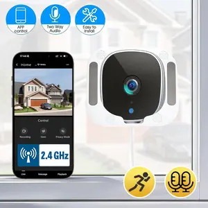 Security Camera, 2.4G WiFi Indoor Surveillance Cam, Home Cameras Indoor, Dual TF/Cloud Storage, Two-Way Audio, Motion Detection, Easy Window Stick Installation, Home & Office Security Monitoring