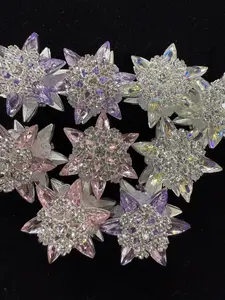 240-243 3PCS Crystal Star Flower Beads Set | Mixed & Solid Colors DIY Charms for Jewelry & Pens